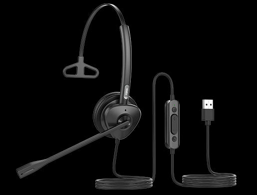 Fanvil HT301-U USB Mono Headset - OverThe Head Design, Suit For Small Office, Home Office (SOHO) Or Call Center Staff - USB Connection EOS Fanvil HT301-U USB Mono Headset - OverThe Head Design, Suit For Small Office, Home Office (SOHO) Or Call Center Staff - USB Connection EOS